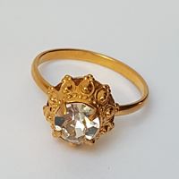 Кольцо СССР,  ретро перстень. Кристалл 0,8 см. Диаметр внутри, размер 19 мм