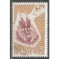 Республика Верхняя Вольта. Маски. Водяной козёл. 1960г. Mi#72.