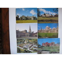 6 почтовых открыток, Великобритания (Брайтон, Чичестер, Перт, Battle Abbey, Wilton Park)