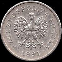 Польша 1 злотый 1991 г. Y#282 (22-7)