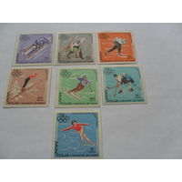 Монголия 1968г. Зимние Олимпийские игры, серия из 7 марок