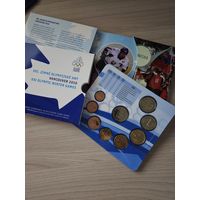 Словакия официальный набор монет евро регулярного чекана 1, 2, 5, 10, 20, 50 евроцентов, 1, 2 евро (8 монет) 2010 года в буклете.