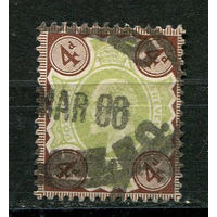 Великобритания - 1902/1913 - Эдуард VII 4Р - [Mi.109A] - 1 марка. Гашеная.  (Лот 69AW)