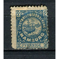 Германия - Гамбург (Hammonia) - Местные марки - 1889 - Корабль 2Pf - [Mi.39A] - 1 марка. Гашеная.  (Лот 83Df)