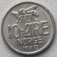 Норвегия 10 эре 1972 г.