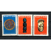 Бразилия - 1977 - Искусство - (незначительное пятно на клее у ном. 6,5) - [Mi. 1578-1580] - полная серия - 3 марки. MNH.  (Лот 27CJ)