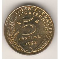 Франция, 5 centimes 1998