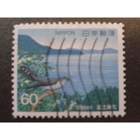 Япония 1988 пейзаж, птица