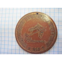 Медаль текстолитовая Международного турнира по прыжкам в высоту на приз К.С. Заслонова 1981 г с рубля!