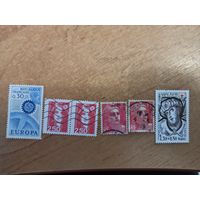 6 марок Франция послевоенная