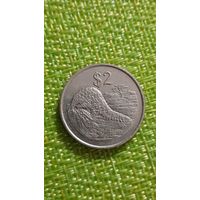 Зимбабве 2 доллара 1997 ( фауна )