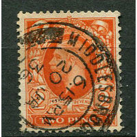 Великобритания - 1934/1936 - Король Георг V - 2P - [Mi.178x] - 1 марка. Гашеная.  (Лот 70AW)