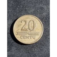 Литва 20 центов 1998