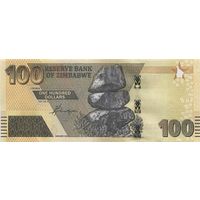 Зимбабве 100 долларов образца 2020 года UNC