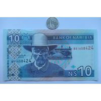 Werty71 Намибия 10 долларов 2001 UNC банкнота