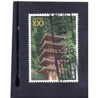 Япония. Mi:JP 1810. Пятиэтажная пагода, храм Мур, 9 век, Уда, префектура Нара. 1988.