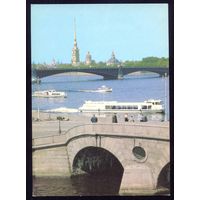 СССР ДМПК 1985 Ленинград вид на Петропавловскую крепость катера
