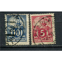 Эстония - 1922/1924 - Кузнец - 2 марки. Гашеные.  (Лот 61ES)-T5P17