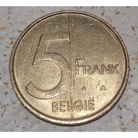 Бельгия 5 франков, 1996 'BELGIE' (12-10-4)