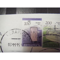 Беларусь нефилателистический конверт с уникальной маркой искажение изображения вследствии сдвига просечки