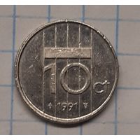 Нидерланды 1 цент 1991г.km203