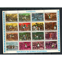 Экваториальная Гвинея - 1977 - Наполеон - сцепка - [Mi. 1165-1180] - полная серия - 16 марок. MNH.