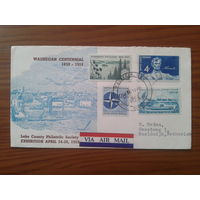 США 1959 художественный конверт, прошел почту