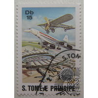 Сан-Томе и Принсипи марка 1982 г. Авиация и самолеты