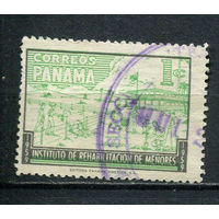 Панама - 1959 - Образование молодежи 1С. Zwangszuschlagsmarken - [Mi.37z] - 1 марка. Гашеная.  (Лот 25CK)