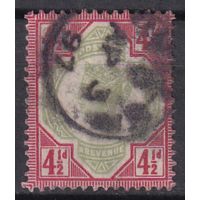 412. Великобритания. Виктория. 4 1/2d. 1887 г. Стандарт. St.Gib.#206.