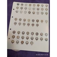 Лист информационный для монет 5 копеек 1859 - 1915