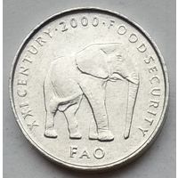 Сомали 5 шиллингов 2000 г. ФАО. Слон