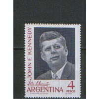 Полная серия из 1 марки Аргентина 1964г. "Джон Кеннеди" MNH