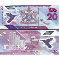 Тринидад и Тобаго 20 долларов  2021 год  UNC (полимер) НОВИНКА