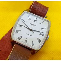 Часы Полет прямоугольные, классические, калибр 2609, СССР, редкие, на ходу. Распродажа личной коллекции часов, лот 14