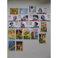 Набор из 19 марок по теме "Кино" без повторов