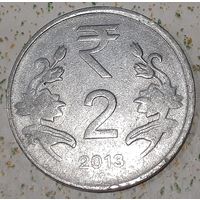 Индия 2 рупии, 2013 Мумбаи (8-6-9)