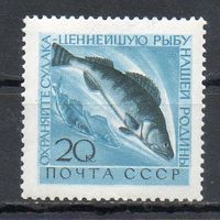 Рыбы и морские животные СССР 1960 год 1 марка