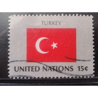 ООН Нью-Йорк 1980 Флаг Турции