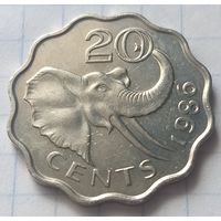 Эсватини (Свазиленд) 20 центов, 1986     ( 10-4-2 )