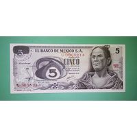 Банкнота 5 песо Мексика 1972 г.