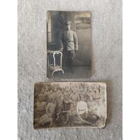 Два оригинальных старинных фото военнослужащиж РИА одним лотом. Российская империя, ПМВ, 1914-1918 годы.
