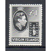 Стандартный выпуск Вирджинские острова (Великобритания) 1938 год 1 марка