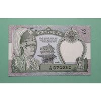Банкнота 2 рупии Непал 1981 - 2001 г.