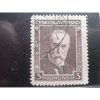 Чехословакия 1928 Президент Масарик 3 кроны