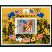 Гренада - 1975г. - 200 лет независимости США, флаги - 1 блок - полная серия, гашёный [Mi bl. 43]. Без МЦ!