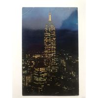 Открытка винтажная Empire State Building at Night  1964 год