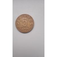 Центральная Африка 5 франков 1982 года