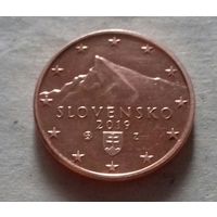 1 евроцент, Словакия 2019 г., AU