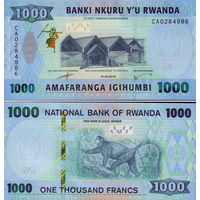 Руанда 1000 франков  2019 год  UNC